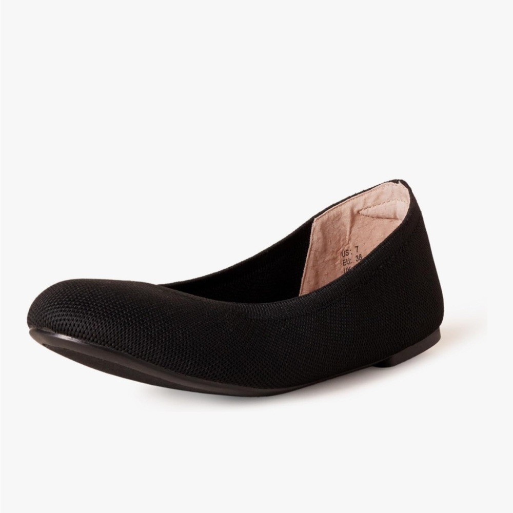 Amazon Essentials Women's Breathable Knit Ballet Flat with Round Toe, Cushioned